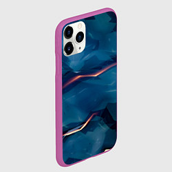 Чехол iPhone 11 Pro матовый Броня из магического синего камня, цвет: 3D-фиолетовый — фото 2
