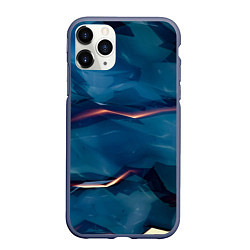 Чехол iPhone 11 Pro матовый Броня из магического синего камня, цвет: 3D-серый