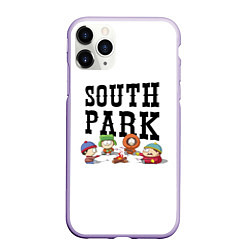 Чехол iPhone 11 Pro матовый South park кострёр, цвет: 3D-светло-сиреневый