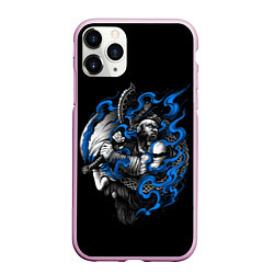 Чехол iPhone 11 Pro матовый Ледяная ярость Кратоса GoW Ragnarok, цвет: 3D-розовый