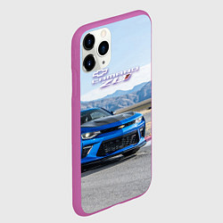 Чехол iPhone 11 Pro матовый Chevrolet Camaro ZL 1 - Motorsport, цвет: 3D-фиолетовый — фото 2