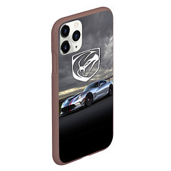 Чехол iPhone 11 Pro матовый Dodge Viper ACR - 645 лошадок - трековые гонки, цвет: 3D-коричневый — фото 2