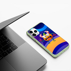 Чехол iPhone 11 Pro матовый Веселая тыква, цвет: 3D-салатовый — фото 2