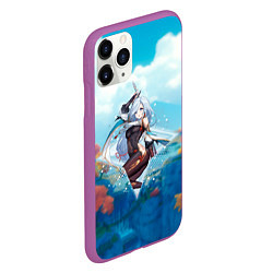 Чехол iPhone 11 Pro матовый Шень Хэ в примогеме, цвет: 3D-фиолетовый — фото 2