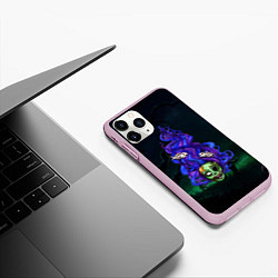 Чехол iPhone 11 Pro матовый Зомби - русалка, цвет: 3D-розовый — фото 2