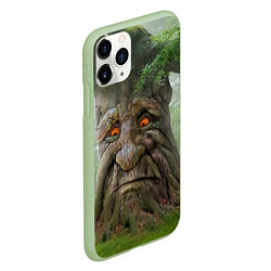 Чехол iPhone 11 Pro матовый Мудрое таинственное дерево, цвет: 3D-салатовый — фото 2