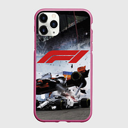 Чехол iPhone 11 Pro матовый Формула 1 - ни за что, блин!, цвет: 3D-малиновый