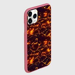 Чехол iPhone 11 Pro матовый Раскалённый камуфляж, цвет: 3D-малиновый — фото 2