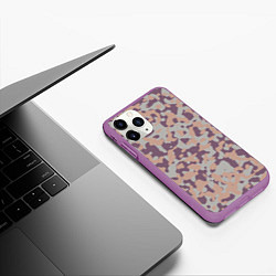 Чехол iPhone 11 Pro матовый Камуфляж German, цвет: 3D-фиолетовый — фото 2