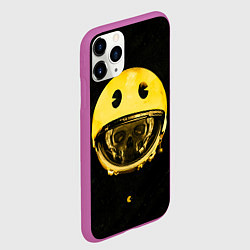 Чехол iPhone 11 Pro матовый Space pac-man, цвет: 3D-фиолетовый — фото 2