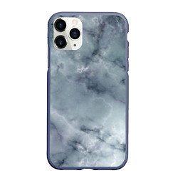 Чехол iPhone 11 Pro матовый Натуральный дымчатый мрамор текстура, цвет: 3D-серый