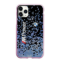 Чехол iPhone 11 Pro матовый BMW - M Power - pattern, цвет: 3D-розовый