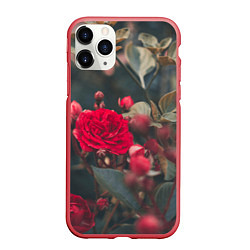 Чехол iPhone 11 Pro матовый Красная дикая роза, цвет: 3D-красный