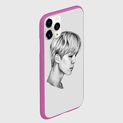 Чехол iPhone 11 Pro матовый Чимин Рисунок карандашом, цвет: 3D-фиолетовый — фото 2