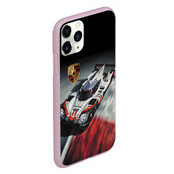 Чехол iPhone 11 Pro матовый Porsche - racing team - motorsport, цвет: 3D-розовый — фото 2