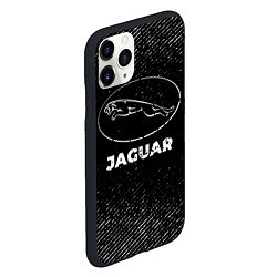 Чехол iPhone 11 Pro матовый Jaguar с потертостями на темном фоне, цвет: 3D-черный — фото 2