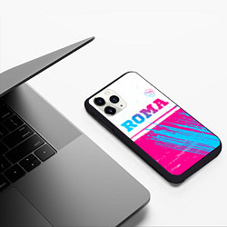 Чехол iPhone 11 Pro матовый Roma neon gradient style: символ сверху, цвет: 3D-черный — фото 2