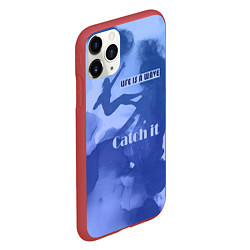 Чехол iPhone 11 Pro матовый Life is a wave, цвет: 3D-красный — фото 2
