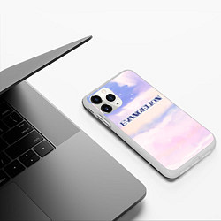 Чехол iPhone 11 Pro матовый Evangelion sky clouds, цвет: 3D-белый — фото 2