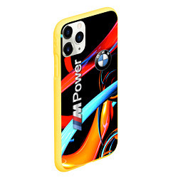 Чехол iPhone 11 Pro матовый BMW M Power - Germany, цвет: 3D-желтый — фото 2