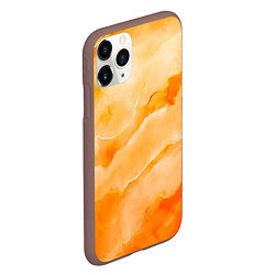 Чехол iPhone 11 Pro матовый Оранжевое настроение, цвет: 3D-коричневый — фото 2