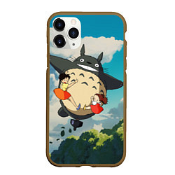 Чехол iPhone 11 Pro матовый Flight Totoro, цвет: 3D-коричневый