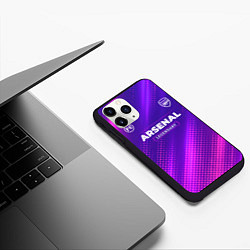 Чехол iPhone 11 Pro матовый Arsenal legendary sport grunge, цвет: 3D-черный — фото 2