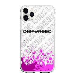 Чехол iPhone 11 Pro матовый Disturbed rock legends: символ сверху, цвет: 3D-белый