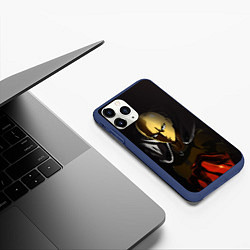Чехол iPhone 11 Pro матовый Сайтама - человек одного удара, цвет: 3D-тёмно-синий — фото 2