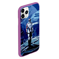 Чехол iPhone 11 Pro матовый Mass Effect 2 - место гибели Нормандии, цвет: 3D-фиолетовый — фото 2