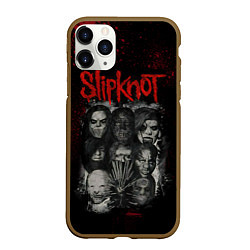 Чехол iPhone 11 Pro матовый Slipknot dark, цвет: 3D-коричневый