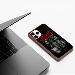 Чехол iPhone 11 Pro матовый Slipknot dark, цвет: 3D-коричневый — фото 2