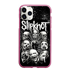 Чехол iPhone 11 Pro матовый Slipknot Black, цвет: 3D-малиновый