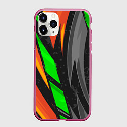 Чехол iPhone 11 Pro матовый Абстракция, цвет: 3D-малиновый
