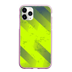 Чехол iPhone 11 Pro матовый Green sport style, цвет: 3D-розовый