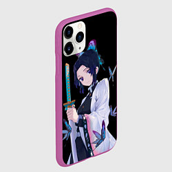Чехол iPhone 11 Pro матовый Шинобу Кочо с клинком - demon slayer, цвет: 3D-фиолетовый — фото 2