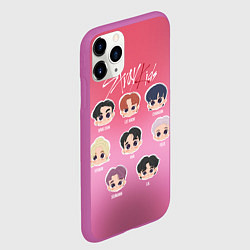 Чехол iPhone 11 Pro матовый Chibi Stray Kids, цвет: 3D-фиолетовый — фото 2