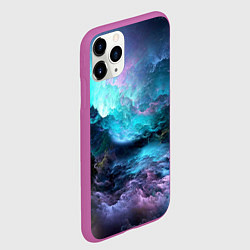 Чехол iPhone 11 Pro матовый Спящий космос, цвет: 3D-фиолетовый — фото 2