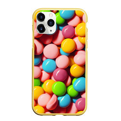 Чехол iPhone 11 Pro матовый Много ярких конфет