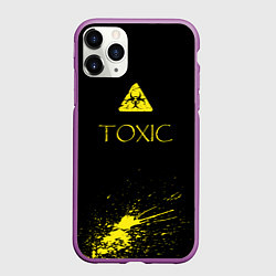 Чехол iPhone 11 Pro матовый TOXIC - Биологическая опасность, цвет: 3D-фиолетовый
