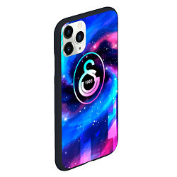 Чехол iPhone 11 Pro матовый Galatasaray неоновый космос, цвет: 3D-черный — фото 2