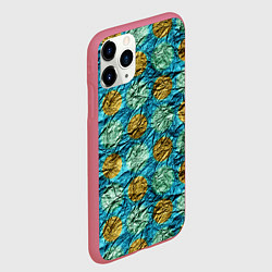 Чехол iPhone 11 Pro матовый Фольга от шоколадной конфеты - текстура, цвет: 3D-малиновый — фото 2