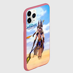 Чехол iPhone 11 Pro матовый Сайно из Сумеру - Геншин импакт, цвет: 3D-малиновый — фото 2