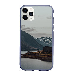 Чехол iPhone 11 Pro матовый Островoк на озере, цвет: 3D-серый
