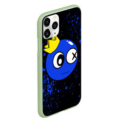 Чехол iPhone 11 Pro матовый Радужные друзья - Синий в короне, цвет: 3D-салатовый — фото 2