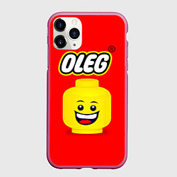 Чехол iPhone 11 Pro матовый Олег Lego, цвет: 3D-малиновый