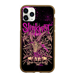 Чехол iPhone 11 Pro матовый Slipknot pink, цвет: 3D-коричневый