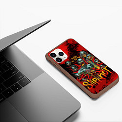 Чехол iPhone 11 Pro матовый Slipknot red satan, цвет: 3D-коричневый — фото 2