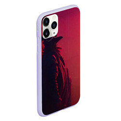 Чехол iPhone 11 Pro матовый Киберпанк футуристический доктор чумы, цвет: 3D-светло-сиреневый — фото 2