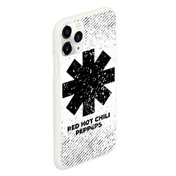 Чехол iPhone 11 Pro матовый Red Hot Chili Peppers с потертостями на светлом фо, цвет: 3D-белый — фото 2